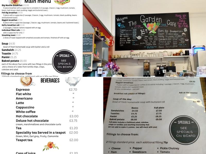 The Garden Cafe, Pathhead Farm Menu