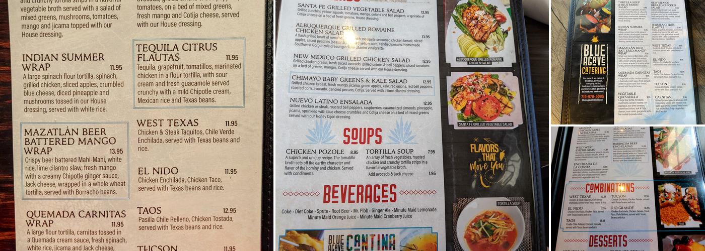 Blue Agave Southwest Grill Menu