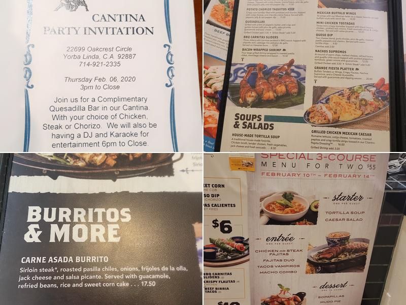 El Torito Menu