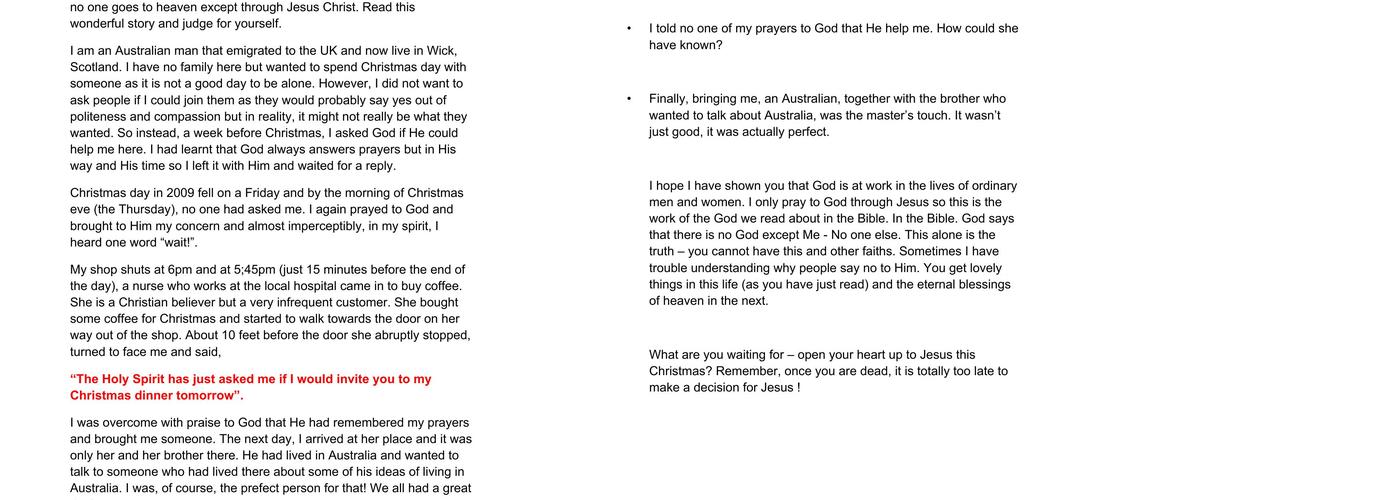 Caithness Coffee Company Menu