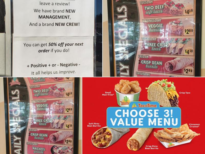 TacoTime Menu