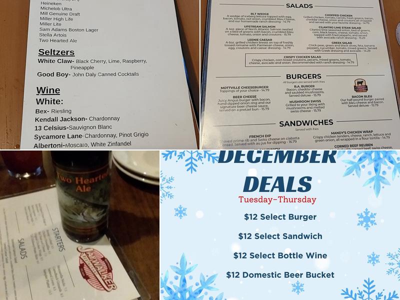 Jaywalker Restaurant Menu