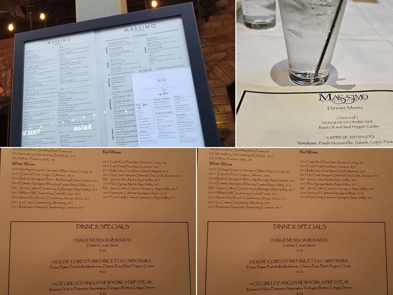 Massimo Ristorante Menu