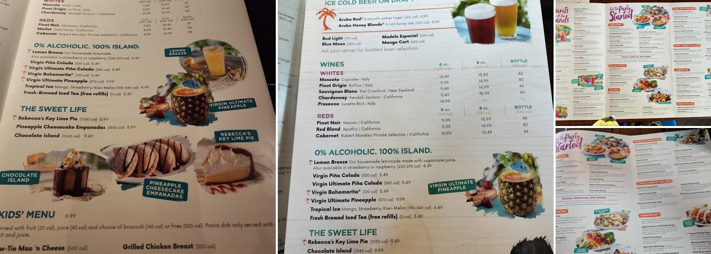 Bahama Breeze Menu