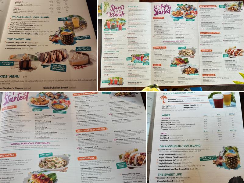 Bahama Breeze Menu