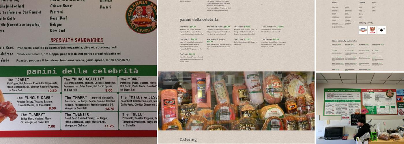 Calabria Brothers Menu