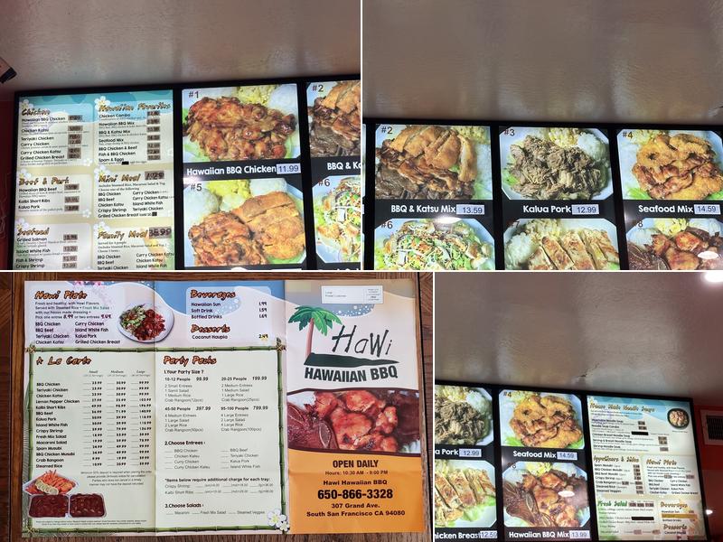 Hawi Hawaiian BBQ Menu