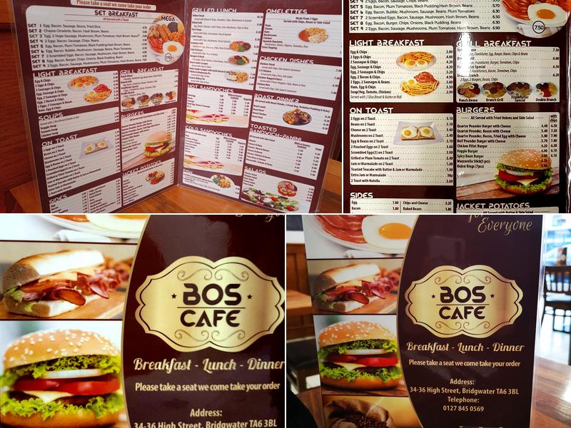 B O S Cafe Menu