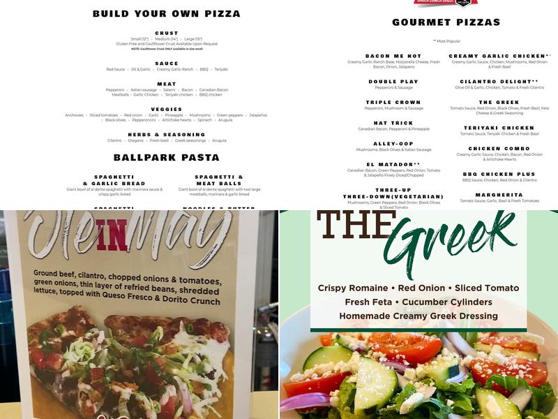 BallPark Pizza SC Menu