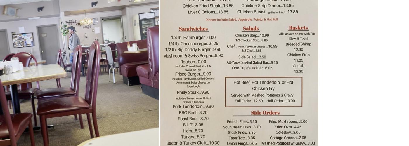 Coffee Cup Cafe Menu