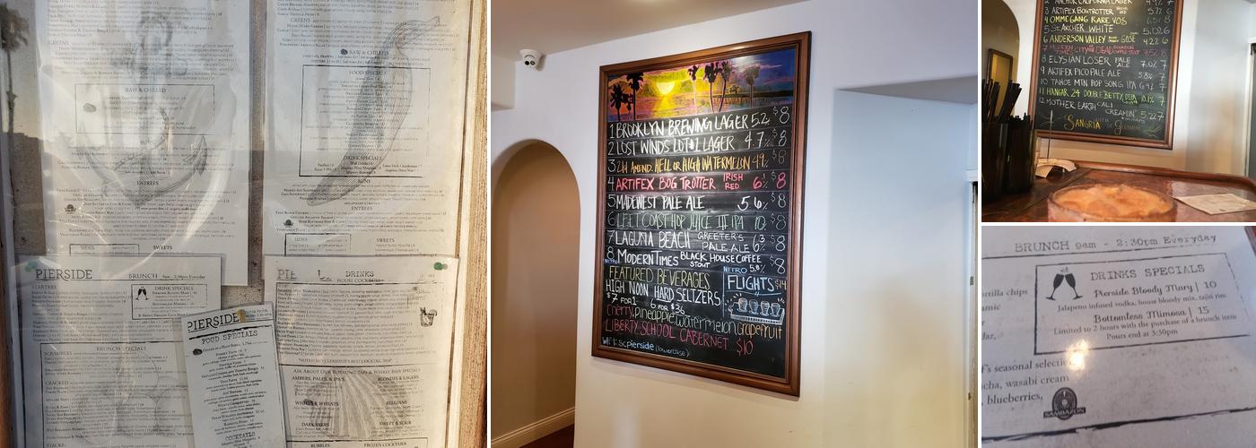 Pierside Kitchen & Bar Menu