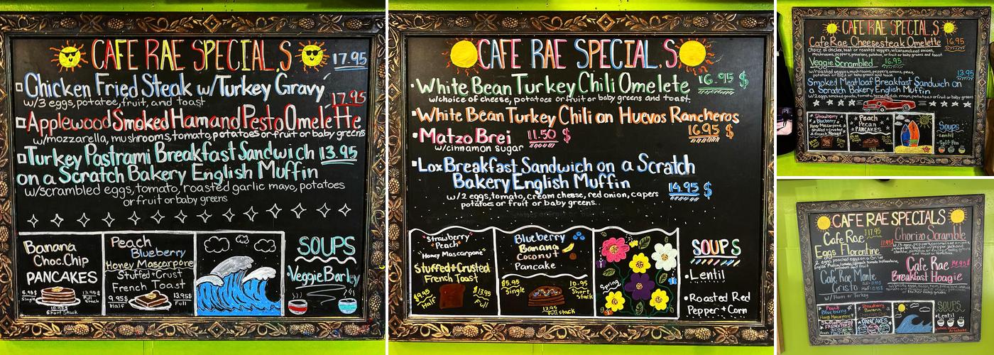 Cafe Rae Menu