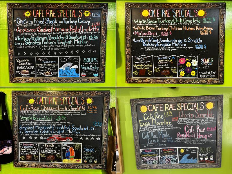 Cafe Rae Menu