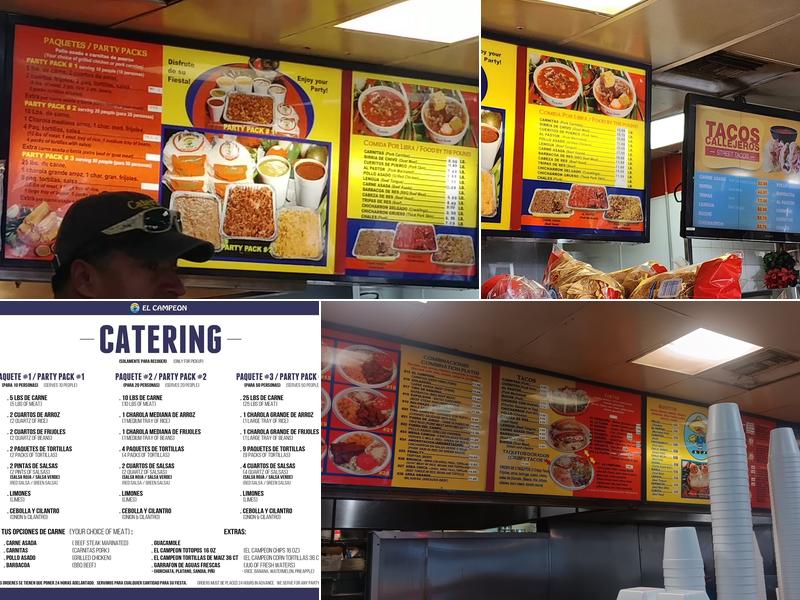 El Campeon Taqueria Menu