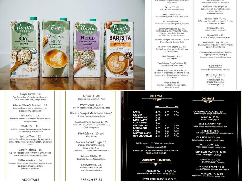 JoLa Cafe Menu