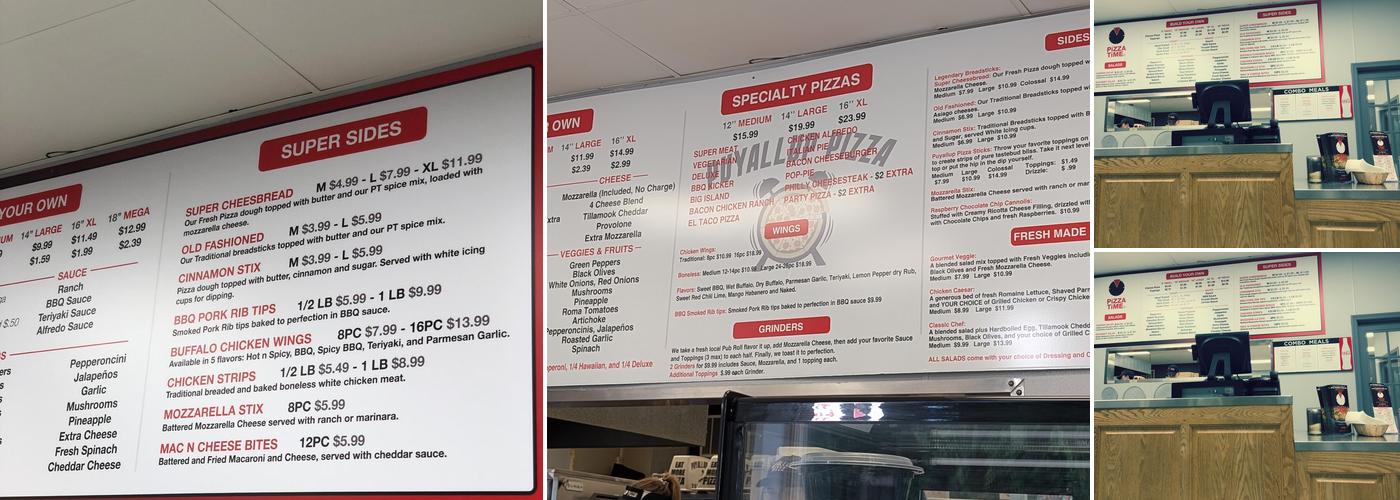 Puyallup Pizza “Pizza Time” Menu