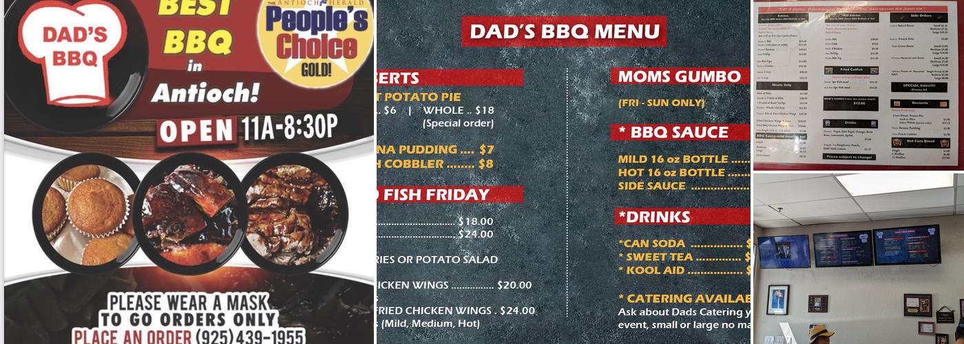 Dad's BBQ Menu