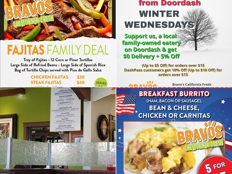 Bravos California Fresh Menu