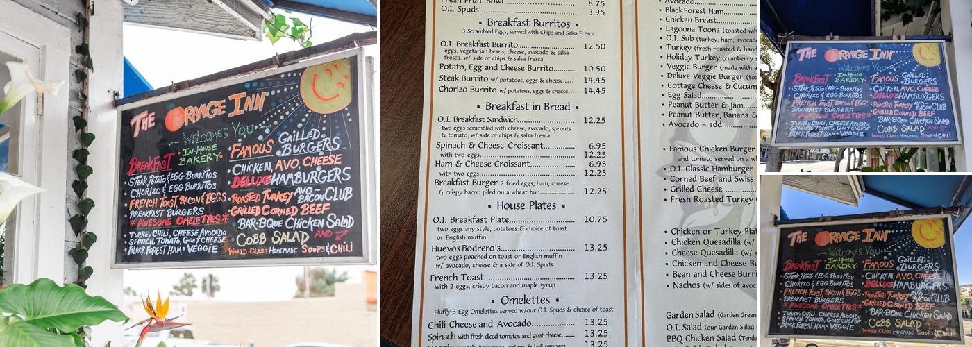 Orange Inn Menu