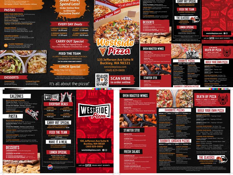 Westside Pizza Menu