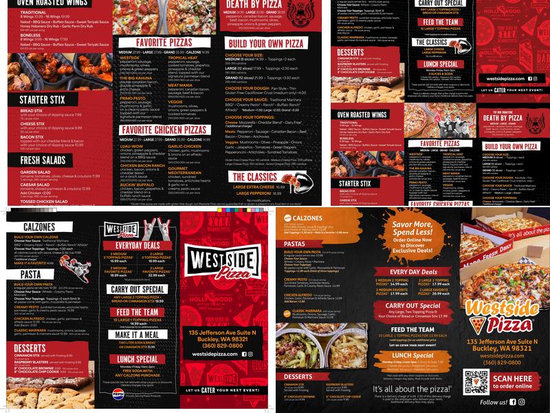 Westside Pizza Menu