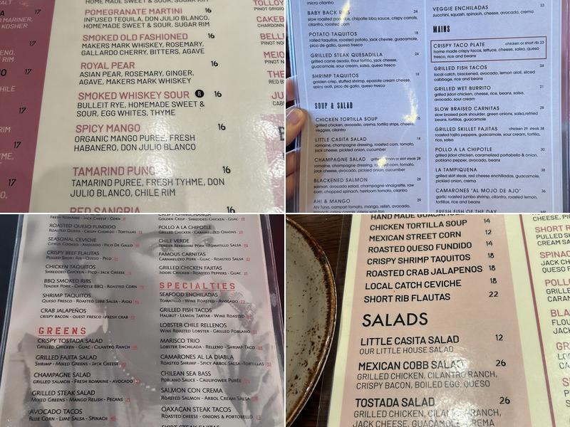 Carmelita's Menu