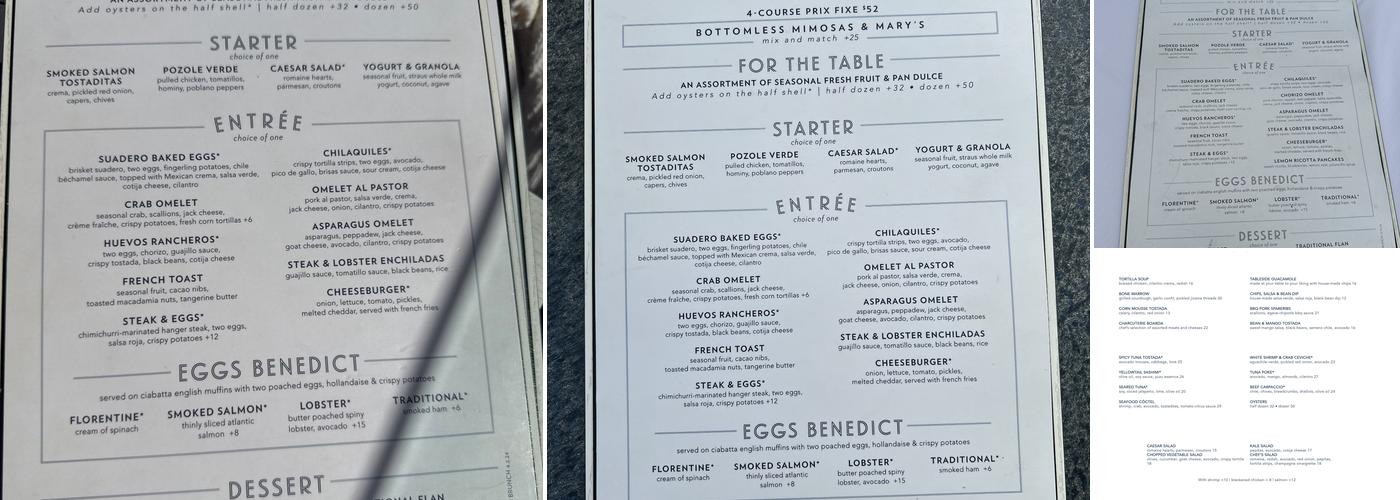 Las Brisas Menu