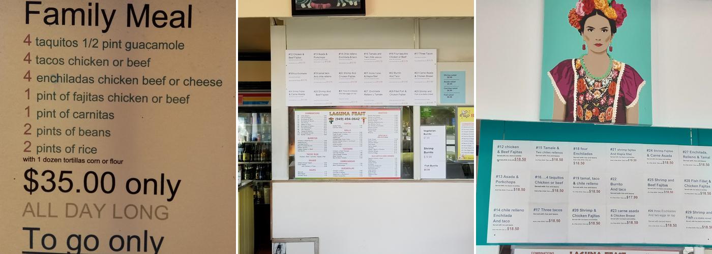 Laguna Feasts Menu