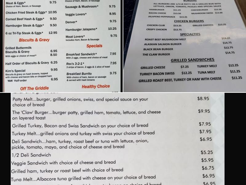 Enumclaw Golf Course Cafe Menu