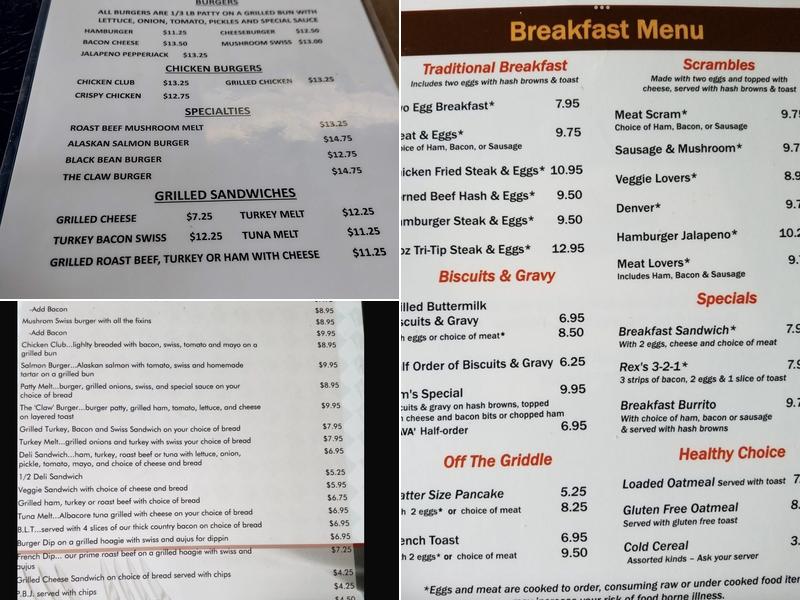 Enumclaw Golf Course Cafe Menu