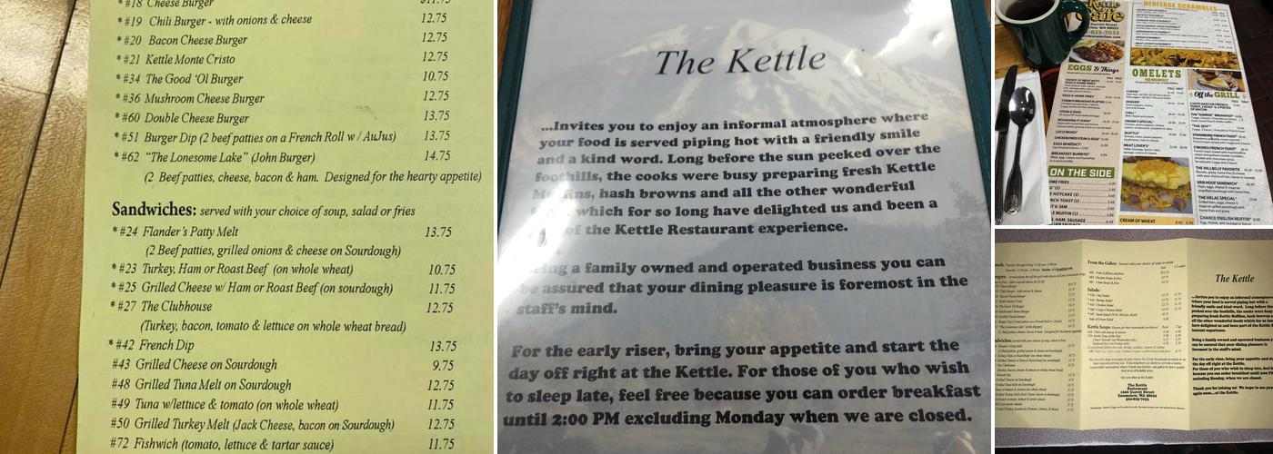 The Kettle Menu