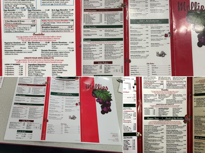 Mollie's Country Kitchen Menu