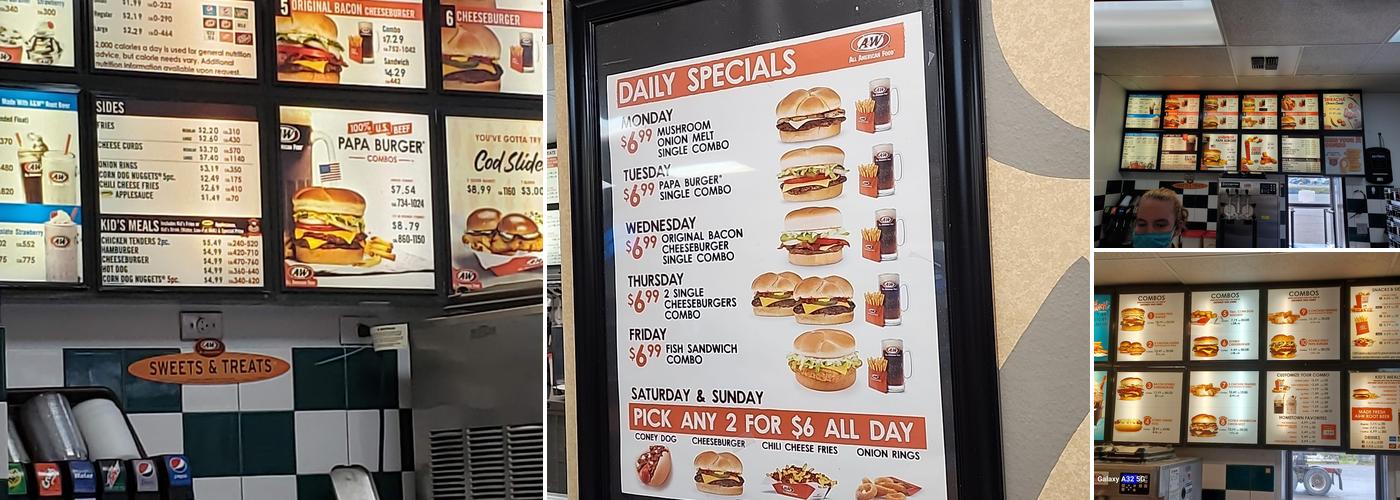 Freeway A&W Menu