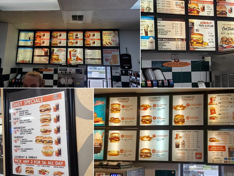 Freeway A&W Menu
