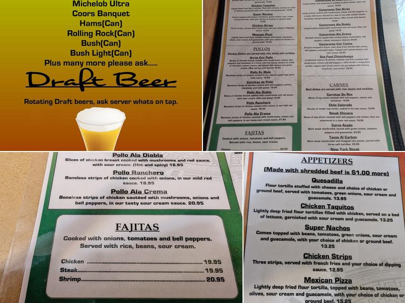 El Azteca Menu