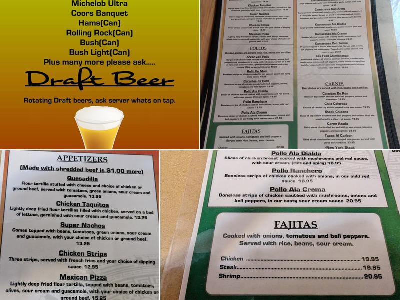 El Azteca Menu