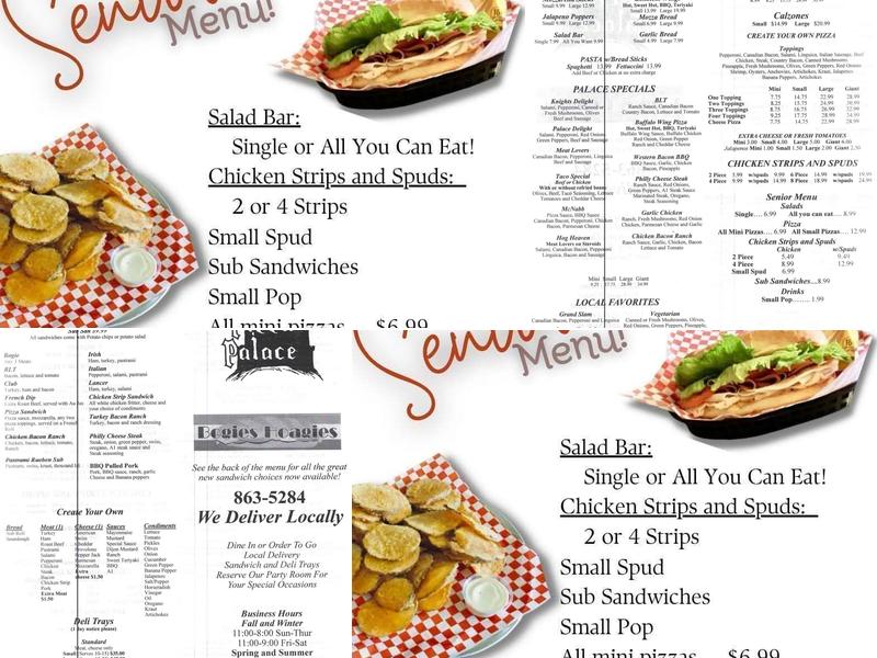 Pizza Palace Menu