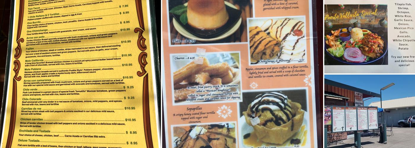 Burrito Vaquero Mexican Restaurant Menu