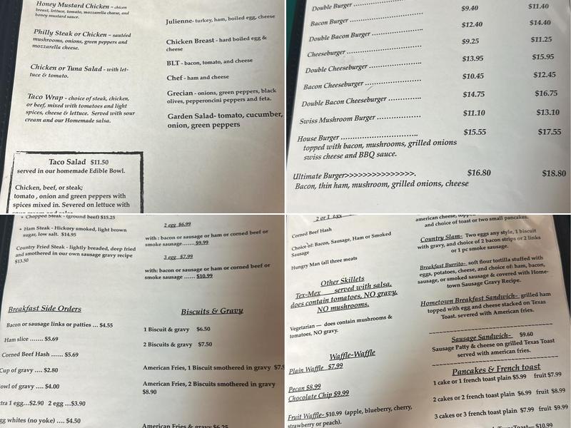 Home Town Family Restaurant and Pancake House Menu