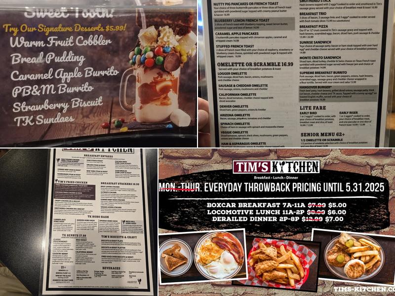 Tim's Kitchen Menu