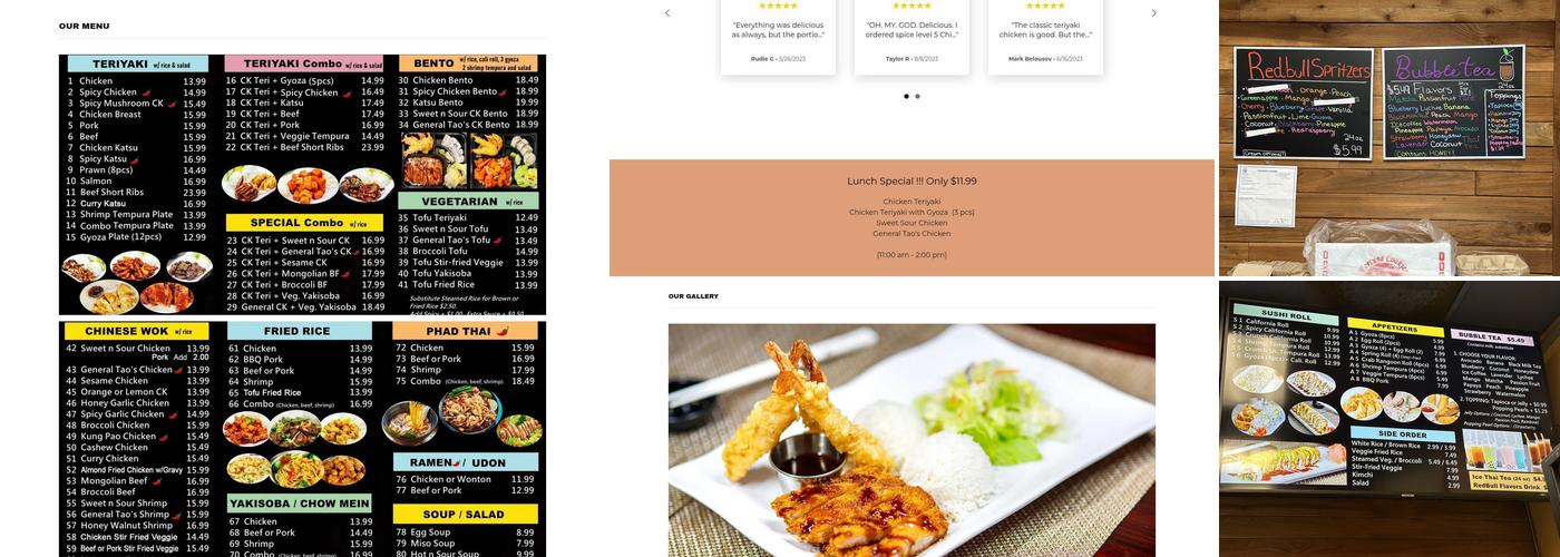 Modoo 3 Teriyaki Menu