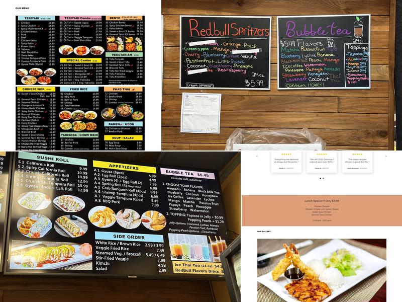 Modoo 3 Teriyaki Menu