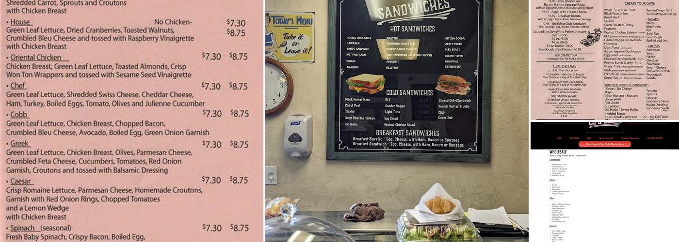 C J's Deli & Catering Menu