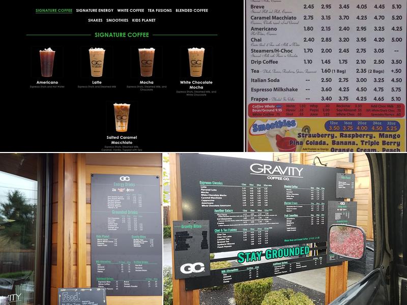 Gravity Coffee Menu