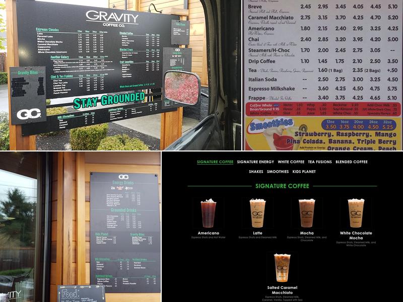 Gravity Coffee Menu