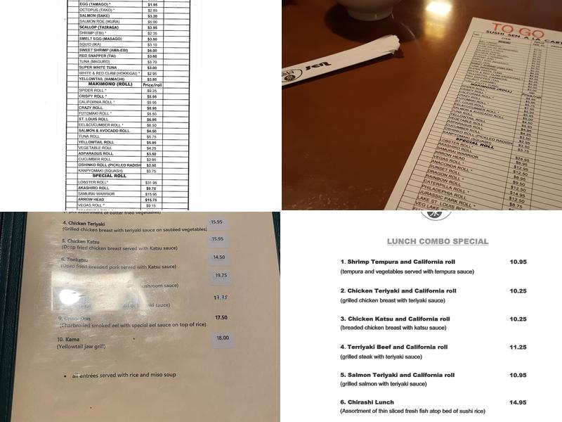 Sushi Sen Menu