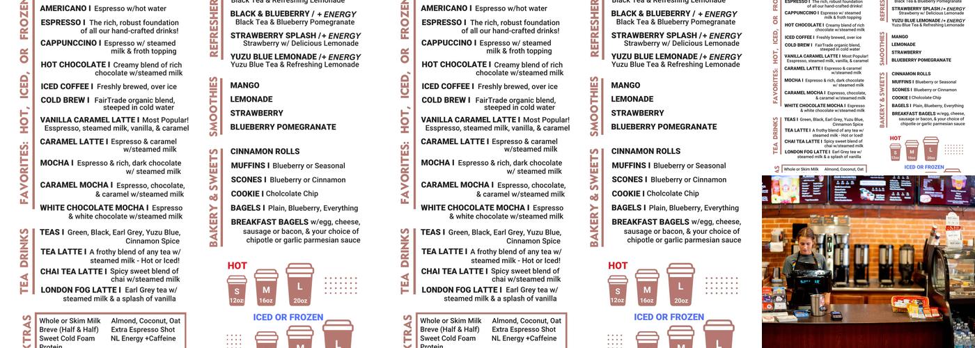 Five Lakes Coffee Menu