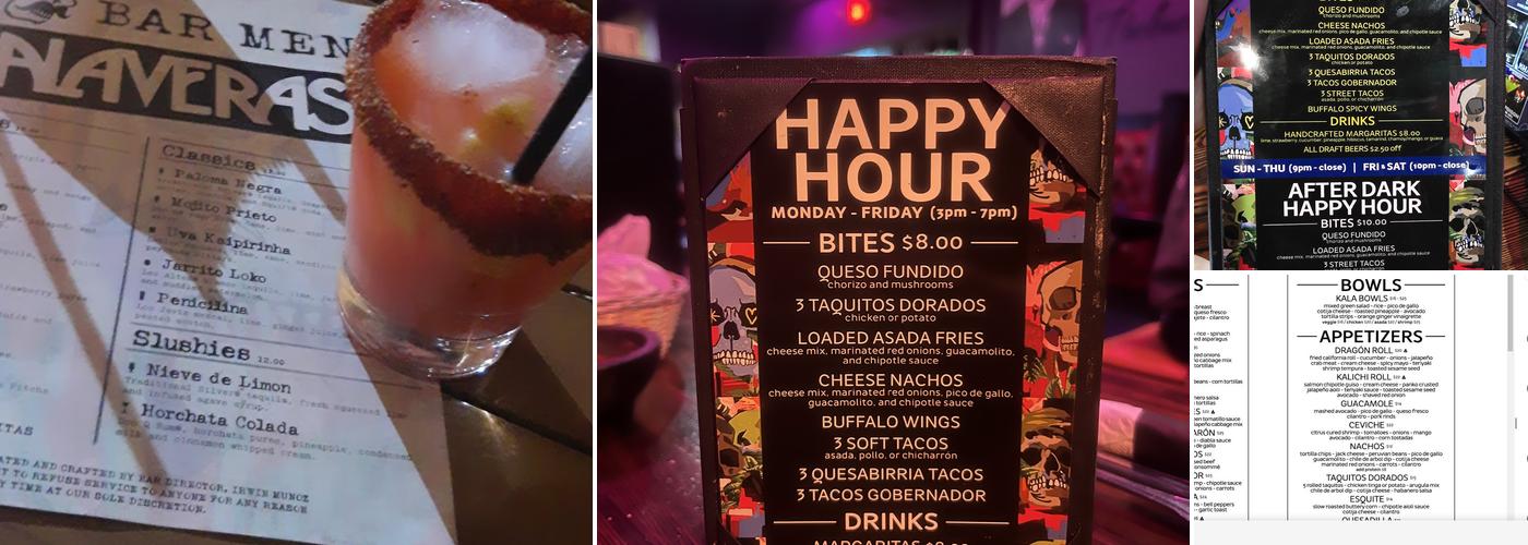 Kalaveras Menu