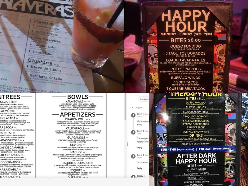 Kalaveras Menu