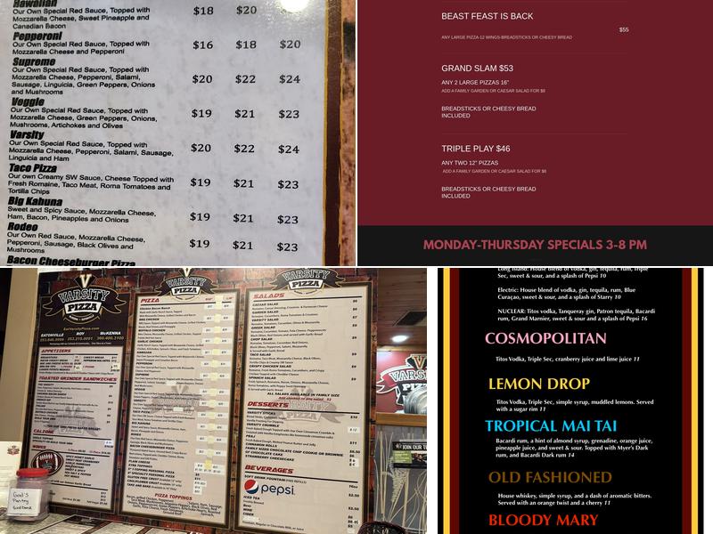 Varsity Pizza Menu